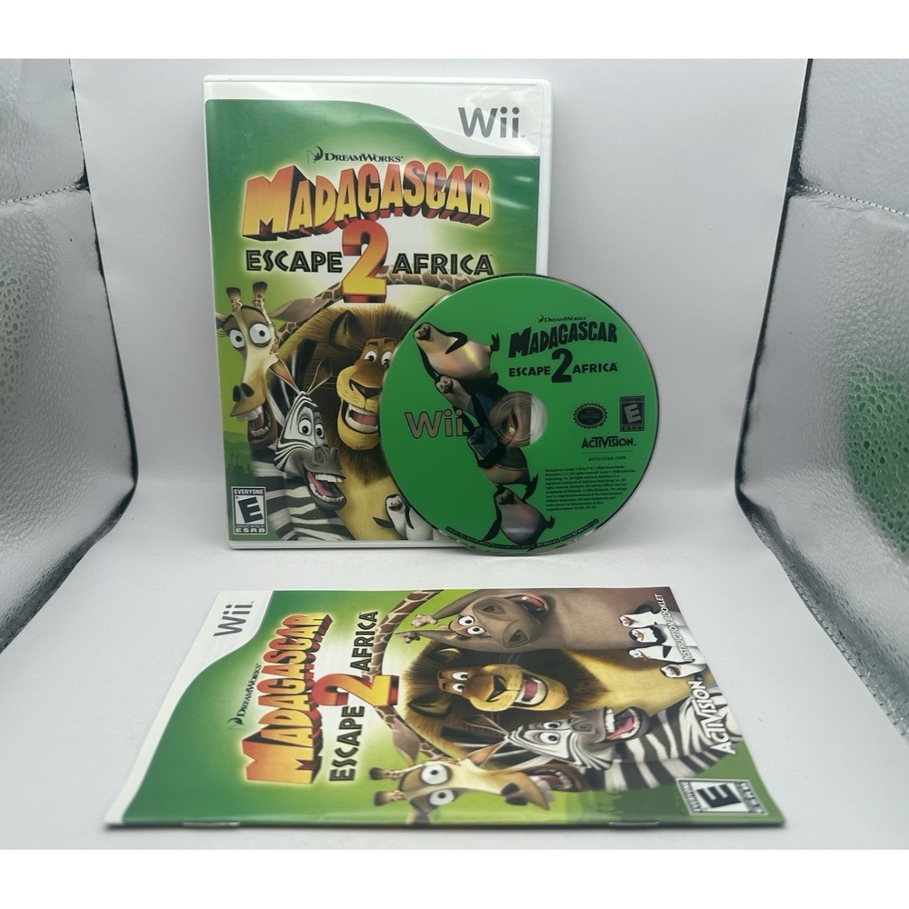 Madagascar Escape 2 Africa Nintendo Wii 2008 CIB Complete Manual EXCELLENT